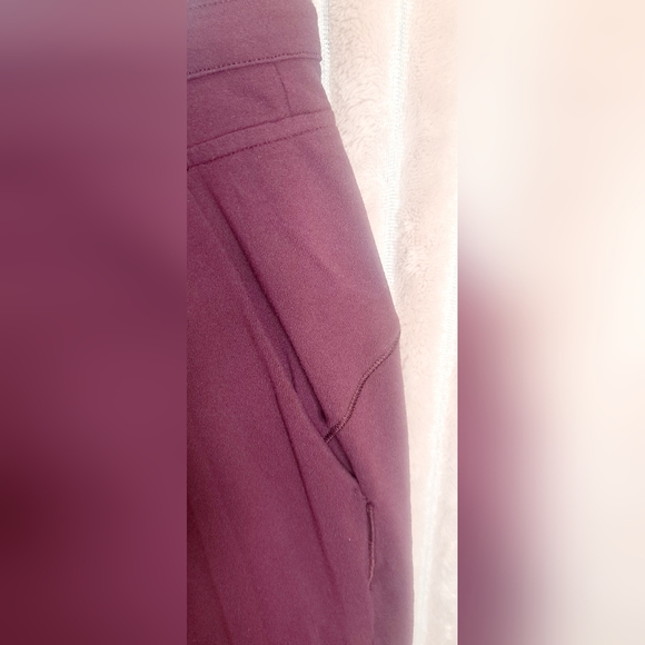 Lululemon ready to rulu high rise joggers size 10 7/8 length color maroon - Picture 12 of 16